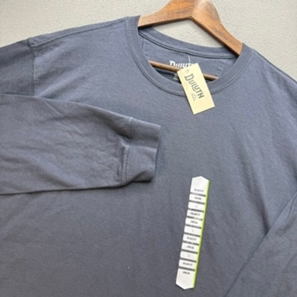 Duluth Trading Co Longtail T Relaxed Fit Long Sleeve T-Shirt Men L Blue Workwear